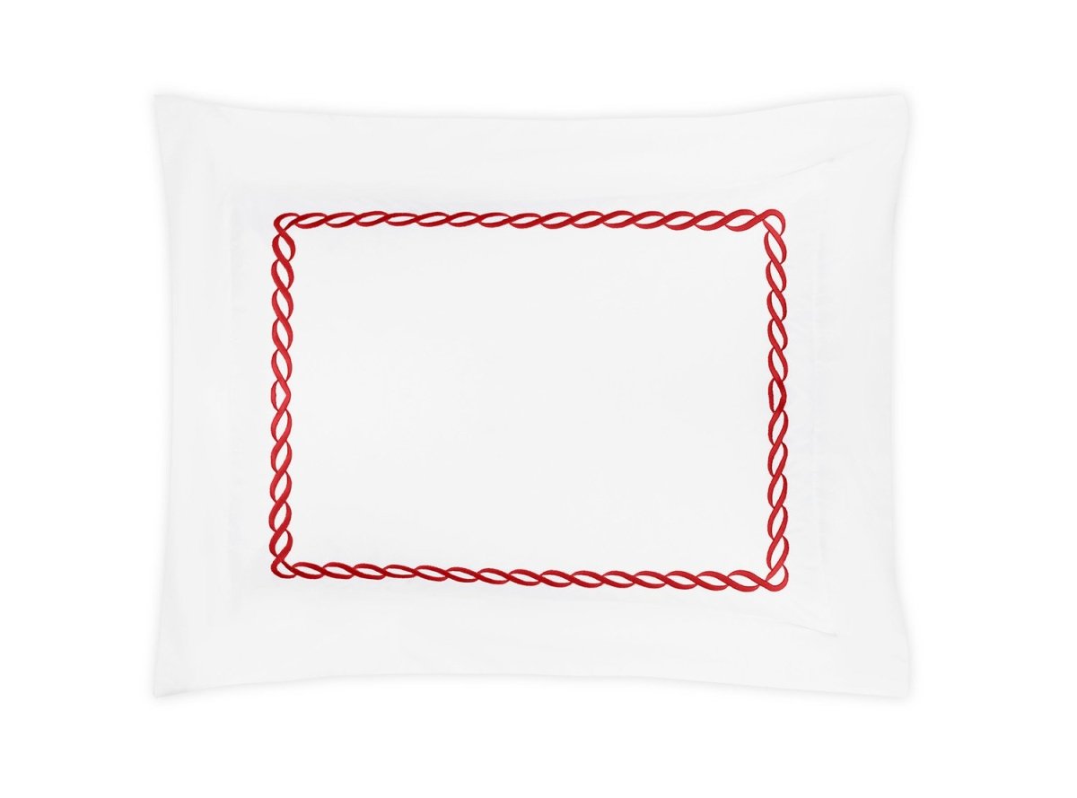 Pillow Sham - Matouk Classic Chain Red Bedding | Fig Linens and Home