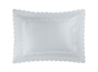 Thumbnail for Matouk Classic Chain Scallop Matelasse Sham Pool and Bone  | Matouk at Fig Linens and Home