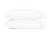 Pillowcases - Matouk Classic Chain Scallop White Linens & Bedding at Fig Linens and Home