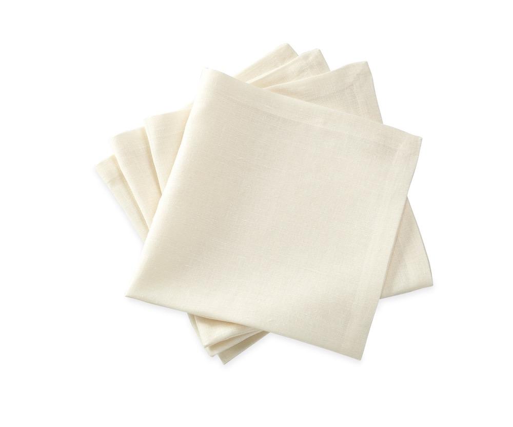 Chamant Ivory Cocktail Napkins | Matouk at Fig Linens