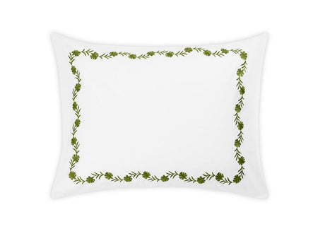 Daphne Grass Green Sham | Matouk at Fig Linens