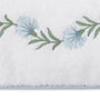 Matouk Daphne Towels Swatch - Bluebell Embroidery on White Terrycloth - Fig Linens and Home