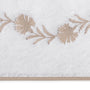 Matouk Daphne Towels Swatch - Dune Embroidery on White Terrycloth - Fig Linens and Home