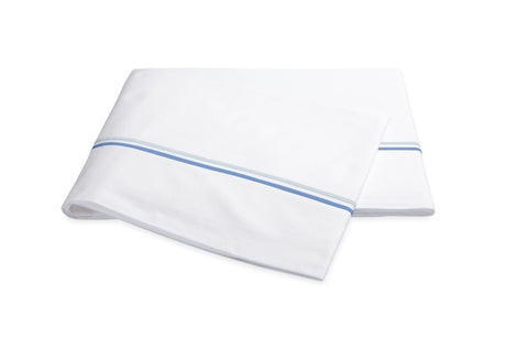 Essex Azure Flat Sheet | Matouk Percale Bedding