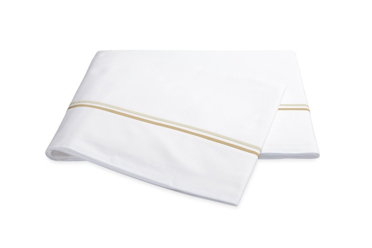 Essex Champagne Flat Sheet | Matouk Percale Bedding