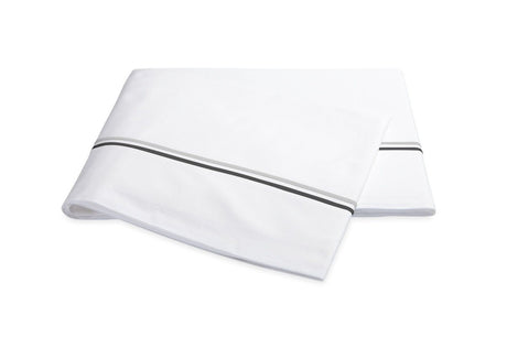 Essex Charcoal Flat Sheet | Matouk Percale Bedding