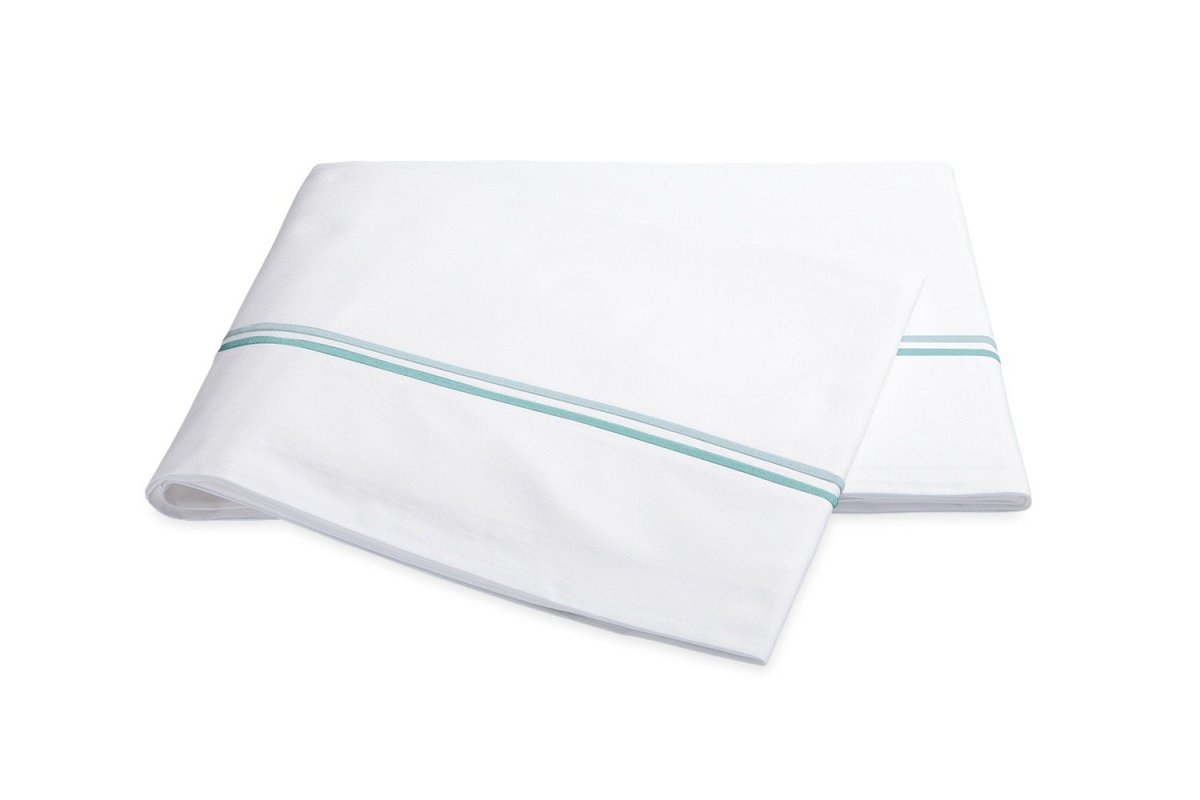 Essex Lagoon Flat Sheet | Matouk Percale Bedding