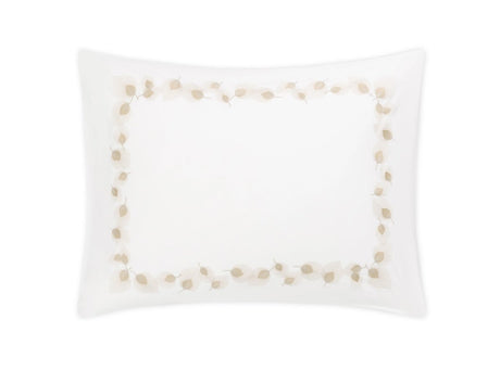 Matouk Feather Champagne Pillow Sham - Giza Percale Bedding at Fig Linens