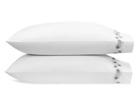 Matouk Feather Platinum Pillowcase - Giza Percale Bedding at Fig Linens