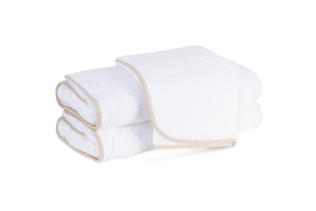 Terrycloth Giza Towels with Sand Trim by Matouk | Luxury 100% Cotton Towels at Fig Linens and Home