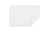 Bath Mat - Matouk White Giza Tub Mat with Blush Trim