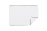 Bath Mat - Matouk White Giza Tub Mat with Wisteria Lavender Trim