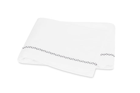 Matouk Hatch Platinum Flat Sheet | Fig Linens