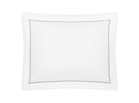 Matouk Hatch Platinum Pillow Sham | Fig Linens