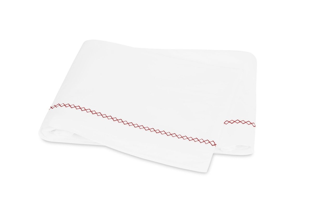 Matouk Hatch Redberry Flat Sheet | Fig Linens