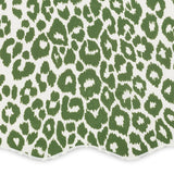 Swatch Detail - Matouk Schumacher Iconic Leopard Green Shower Curtain