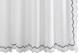 Shower Curtain - Matouk India Pique Shower Curtain Charcoal at Fig Linens and Home | Bath Boutique