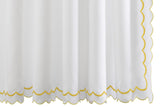 Shower Curtain - Matouk India Pique Shower Curtain Lemon at Fig Linens and Home | Bath Boutique