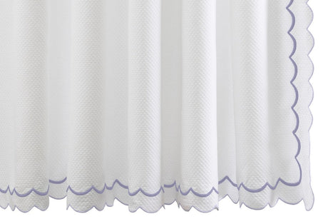 Shower Curtain - Matouk India Pique Shower Curtain Lilac at Fig Linens and Home | Bath Boutique