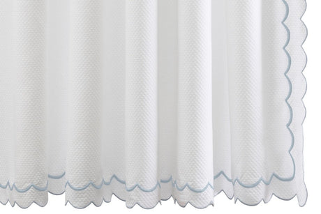 Shower Curtain - Matouk India Pique Shower Curtain Pool at Fig Linens and Home | Bath Boutique