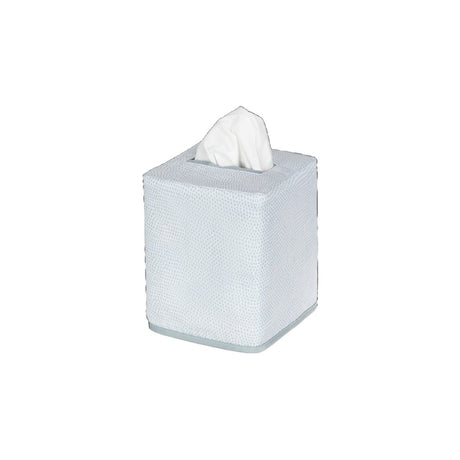 Jasper Tissue Box Cover in Pool by Matouk | Bathroom accessories at Fig Linens and Home