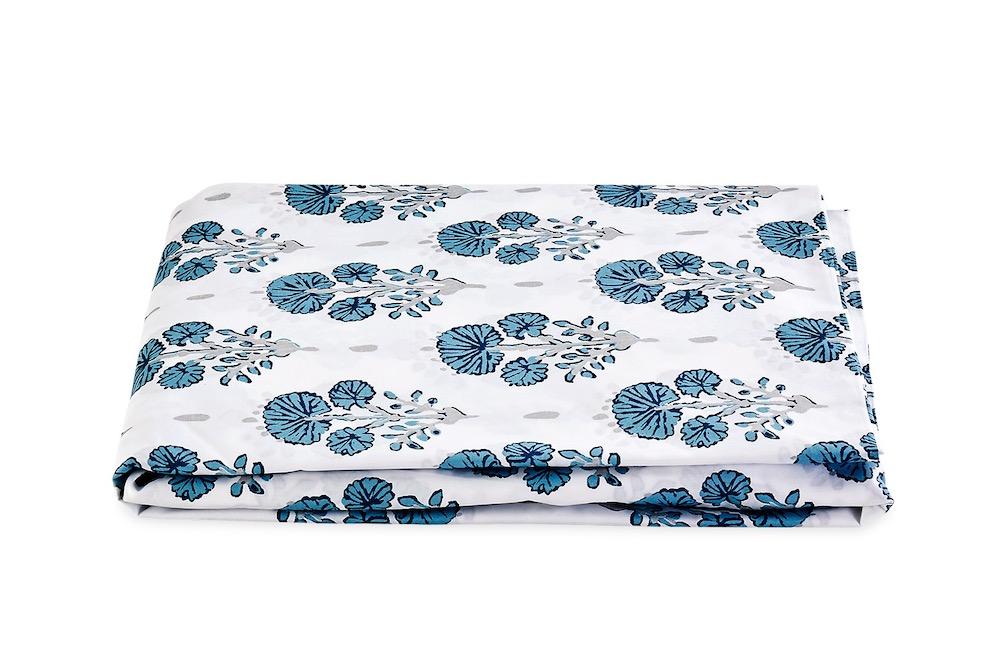 Joplin Mineral Blue Fitted Sheet | LULU DK Matouk at Fig Linens