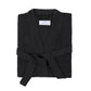 Kiran Carbon Black Bathrobe | Matouk Robes - Light weight waffle robe at Fig Linens and Home