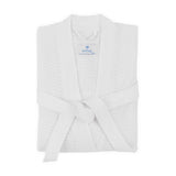 Matouk Kiran White Waffle Robe | Matouk Robes - Light weight waffle robe at Fig Linens and Home