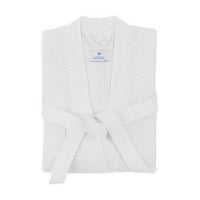 Thumbnail for Matouk Kiran White Waffle Robe | Matouk Robes - Light weight waffle robe at Fig Linens and Home