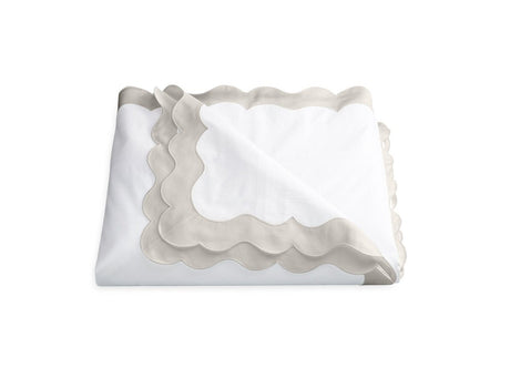 Matouk Lorelei Silver Duvet Cover | Fig Linens