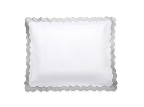 Matouk Lorelei Silver Pillow Sham | Fig Linens