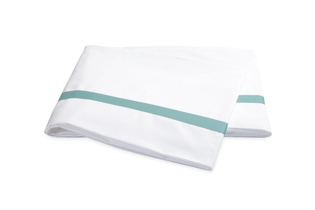 Lowell Aquamarine Flat Sheet by Matouk | Fig Linens and Home