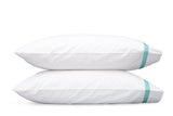 Lowell Aquamarine Pillowcases by Matouk | Fig Linens and Home