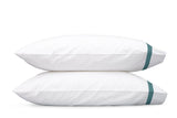 Pillowcases - Matouk Lowell Deep Jade Bedding at Fig Linens and Home