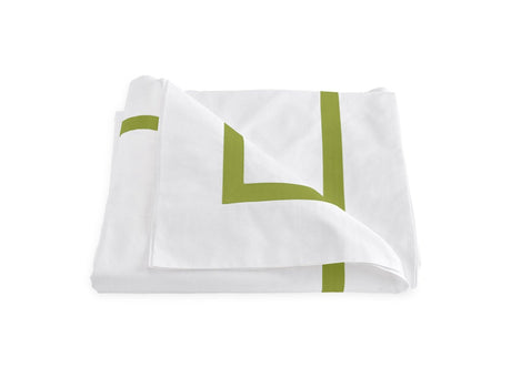 Lowell Grass Green Duvet Cover | Matouk at Fig Linens