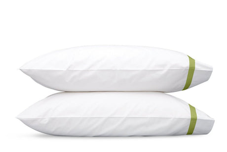 Lowell Grass Green Pillowcase | Matouk at Fig Linens