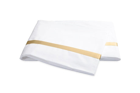 Matouk Lowell Honey Flat Sheet - Percale - Fig Linens and Home