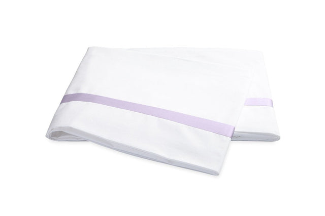 Lowell Violet Flat Sheet | Matouk at Fig Linens