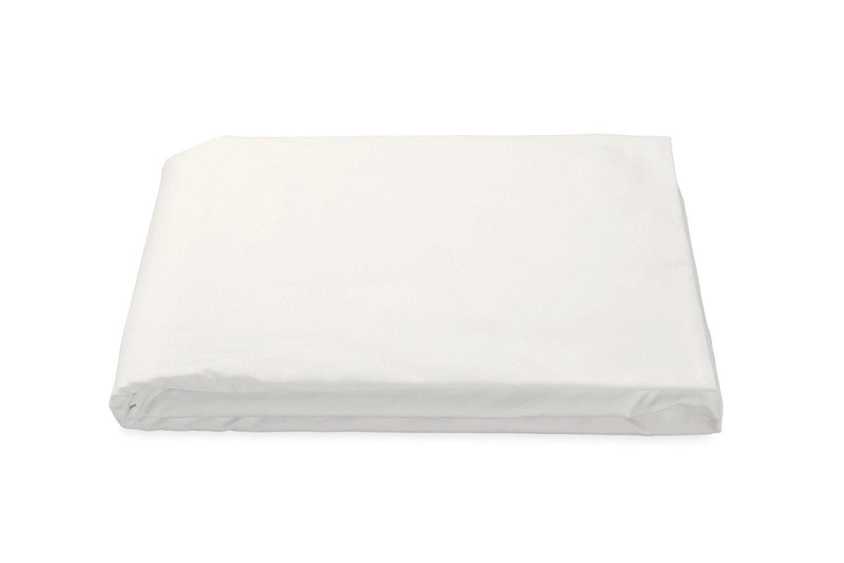 Matouk Luca Satin Stitch Bone Fitted Sheet | Fig Linens