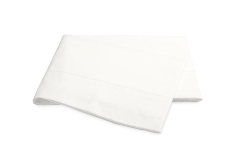 Luca Hemstitch Flat Sheet in Bone | Percale Cotton Bed Sheets - Matouk at Fig Linens