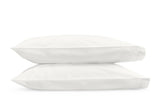 Matouk Luca Satin Stitch Bone Pillowcases | Fig Linens