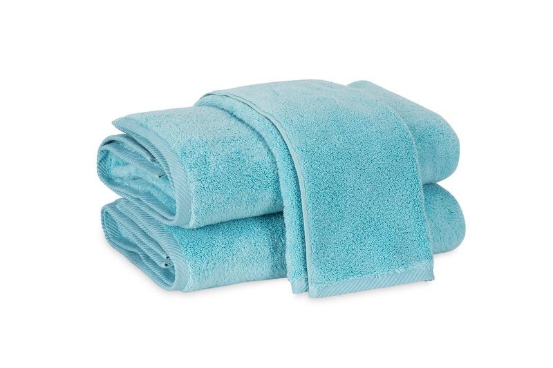 Matouk Milagro Towels in Bahama Blue | Fig Linens