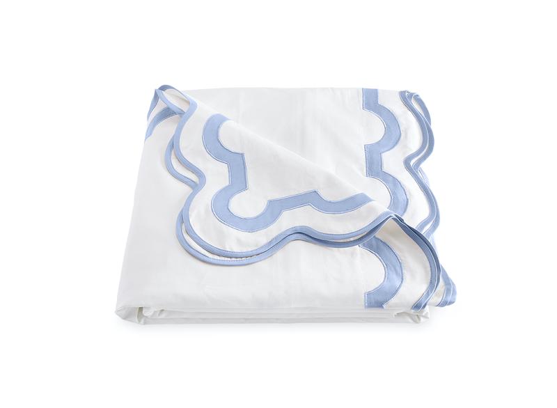 Matouk Mirasol Azure Duvet Cover at Fig Linens and Home