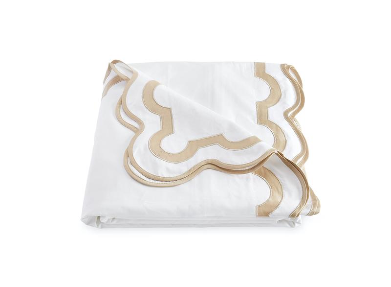 Matouk Mirasol Champagne Duvet Cover at Fig Linens and Home