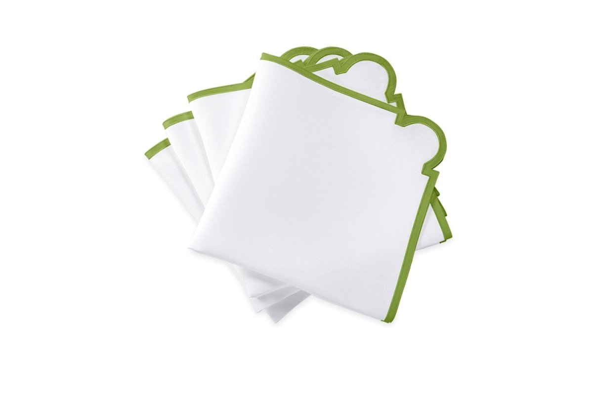 Matouk Mirasol Napkins in Grass Green | Fig Linens and Home Formal Table Linens