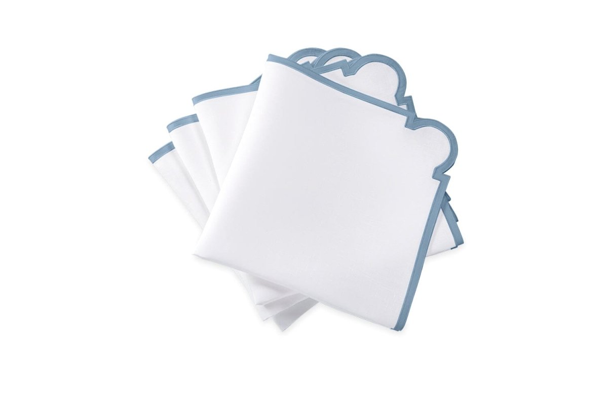 Matouk Mirasol Napkins in Hazy Blue | Fig Linens and Home Formal Table Linens