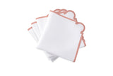 Matouk Mirasol Napkins in Shell Pink | Fig Linens and Home Formal Table Linens