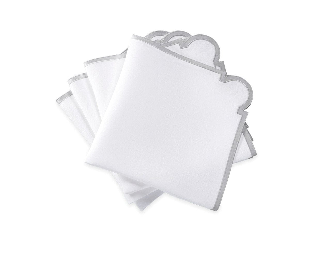 Matouk Mirasol Napkins in Silver | Fig Linens and Home Formal Table Linens