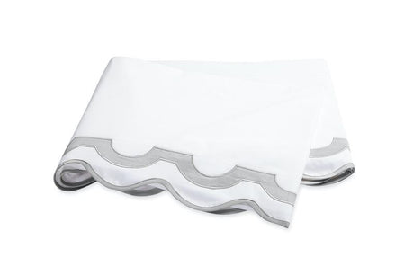 Matouk Mirasol Silver Flat Sheet at Fig Linens and Home