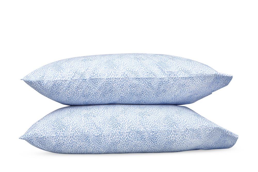 Matouk Nikita Azure Pillowcases | Fig Linens